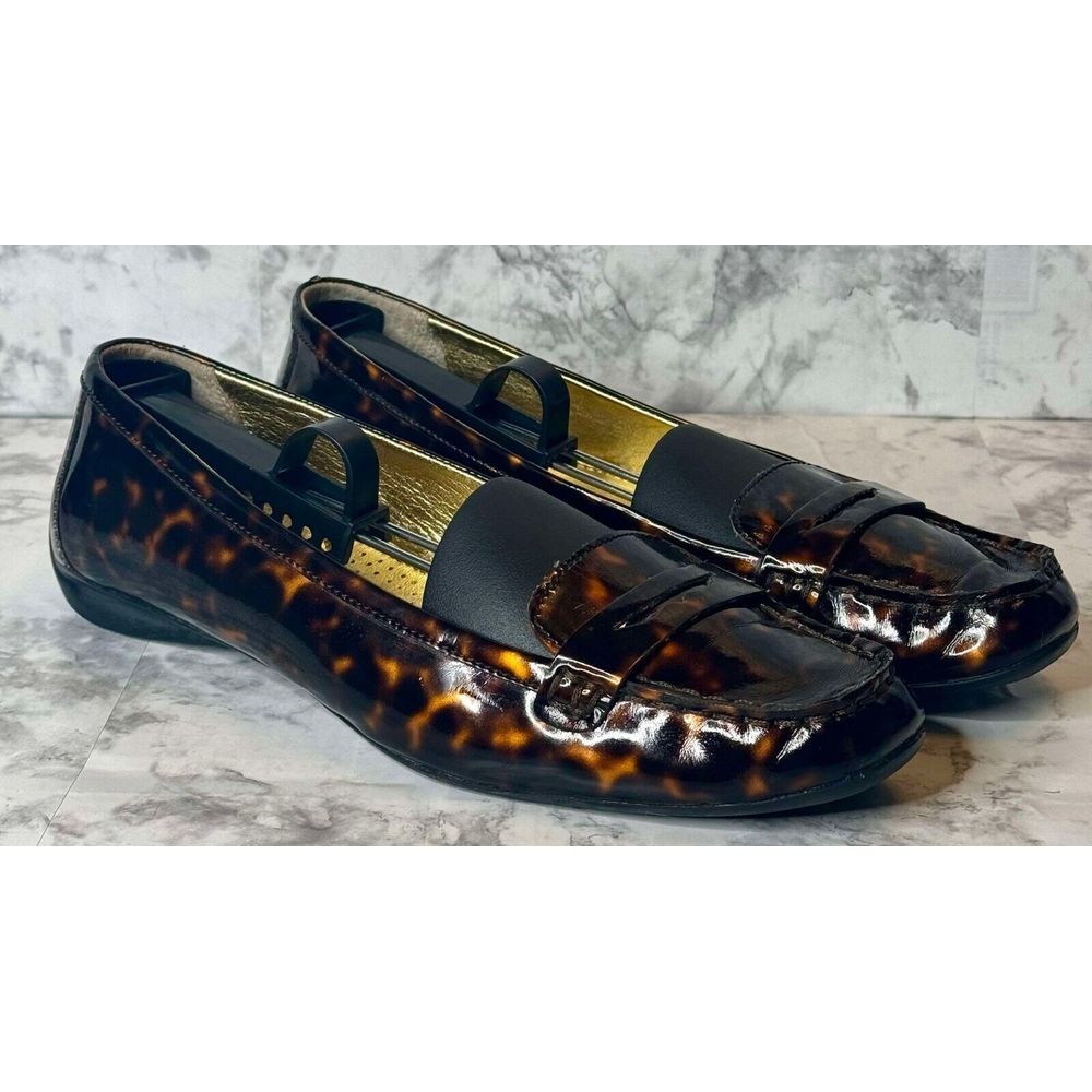 Sperry Top-Sider Size 10M Women's Brown Tortoise Shell Slip On Loafers